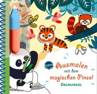 Ausmalen mit dem magischen Pinsel. Dschungel