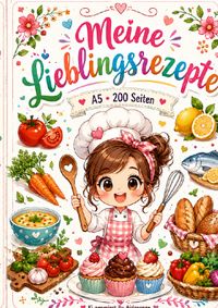 Meine Lieblingsrezepte Rezeptbuch A5 200 Seiten