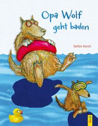 Opa Wolf geht baden