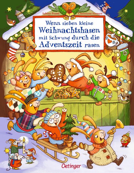 Wenn sieben kleine Weihnachtshasen mit Schwung durch die Adventszeit rasen