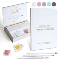 Mein kleines Hochzeitsbuch – Wedding Planner – Hochzeitsplaner Buch – Verlobungsgeschenk – Hochzeitsplaner Deutsch als Geschenk zur Verlobung – Hochzeitsbuch für Deine Traumhochzeit (Weiß)