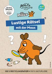 Lustige Rätsel mit der Maus. Bunter Rätselblock für Kinder ab 4 Jahren