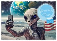 Aliens auf Tour (Wandkalender 2027 DIN A2 quer), CALVENDO Monatskalender