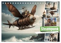 Steampunk - Die Welt der Leuchttürme (Tischkalender 2027 DIN A5 quer), CALVENDO Monatskalender
