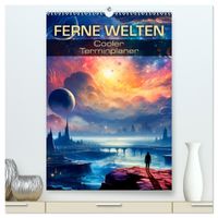 FERNE WELTEN Cooler Terminplaner (hochwertiger Premium Wandkalender 2027 DIN A2 hoch), Kunstdruck in Hochglanz