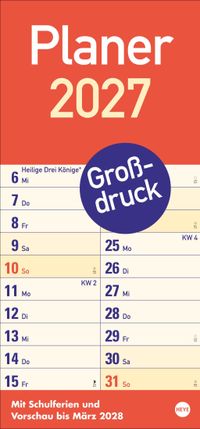 Großdruck Planer 2027